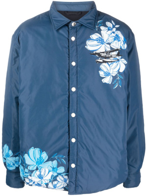 

Floral-print padded shirt jacket, Emporio Armani Floral-print padded shirt jacket