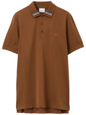 

EKD-embroidered cotton-silk polo shirt, Burberry EKD-embroidered cotton-silk polo shirt