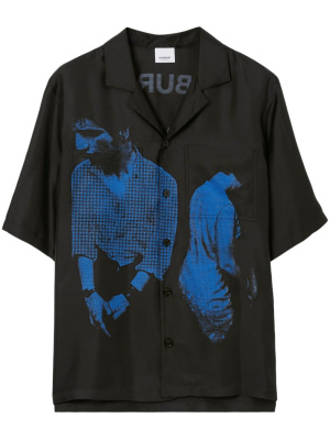 

Mod-print silk shirt, Burberry Mod-print silk shirt
