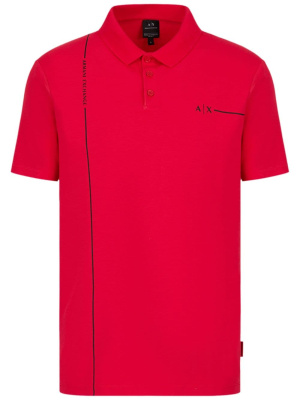 

Logo-print jersey polo shirt, Armani Exchange Logo-print jersey polo shirt