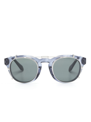 

Logo-engraved pantos-frame sunglasses, Giorgio Armani Logo-engraved pantos-frame sunglasses
