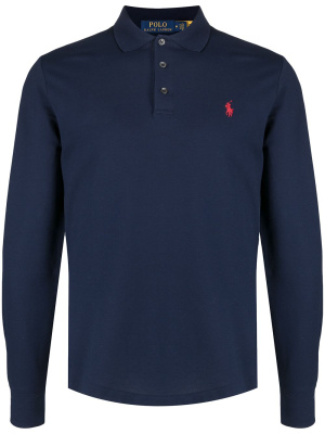 

Long-sleeve stretch-cotton polo shirt, Polo Ralph Lauren Long-sleeve stretch-cotton polo shirt