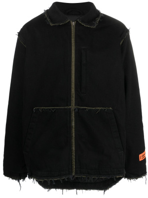 

Rebuilt zip-up denim jacket, Heron Preston Rebuilt zip-up denim jacket