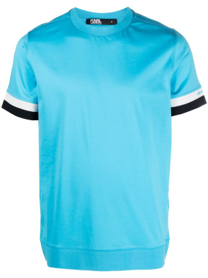 

Stripe-detail cotton T-shirt, Karl Lagerfeld Stripe-detail cotton T-shirt