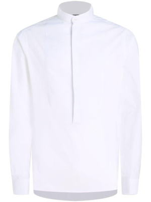 

Band-collar organic cotton shirt, Karl Lagerfeld Band-collar organic cotton shirt