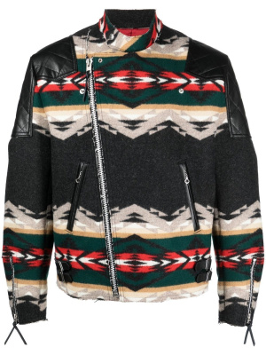 

Patterned zip-front jacket, Junya Watanabe MAN Patterned zip-front jacket