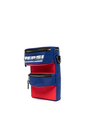 

Pepsi logo panelled shoulder bag, Feng Chen Wang Pepsi logo panelled shoulder bag