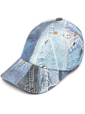 

Denim-print baseball cap, MOSCHINO JEANS Denim-print baseball cap