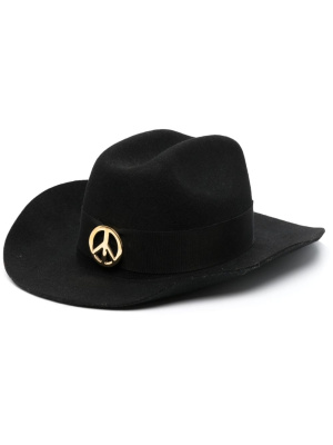

Peace-motif wool cowboy hat, MOSCHINO JEANS Peace-motif wool cowboy hat