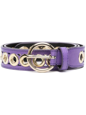 

Metal-eyelet leather belt, SANDRO Metal-eyelet leather belt