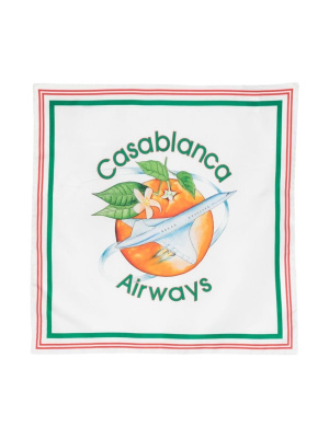 

Orbit Au Tour De L'Orange silk scarf, Casablanca Orbit Au Tour De L'Orange silk scarf