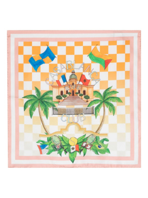 

Tennis Club printed silk scarf, Casablanca Tennis Club printed silk scarf