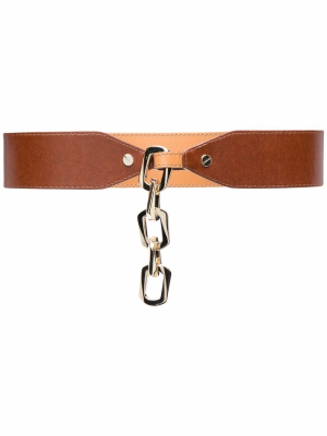 

Galvanized chain-embellished belt, SANDRO Galvanized chain-embellished belt