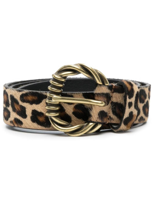 

Leopard-print leather belt, SANDRO Leopard-print leather belt