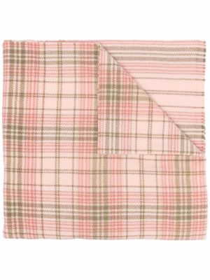 

Tartan-check logo-print scarf, Acne Studios Tartan-check logo-print scarf