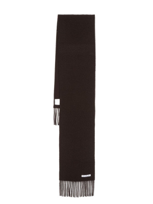 

Brushed-effect logo-patch scarf, Acne Studios Brushed-effect logo-patch scarf