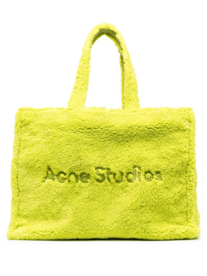 

Logo-debossed terry-cloth tote bag, Acne Studios Logo-debossed terry-cloth tote bag