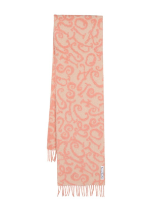 

Abstract-pattern fringed scarf, Acne Studios Abstract-pattern fringed scarf