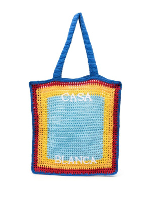 

Atlantis crochet-knit tote bag, Casablanca Atlantis crochet-knit tote bag