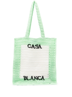 

Atlantis crochet-knit tote bag, Casablanca Atlantis crochet-knit tote bag