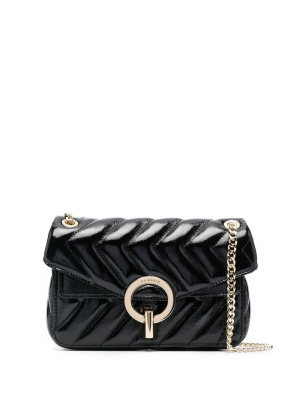 

Embossed leather shoulder bag, SANDRO Embossed leather shoulder bag