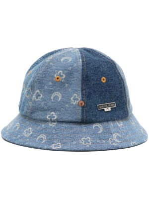 

Monogram denim bell bucket hat, Marine Serre Monogram denim bell bucket hat