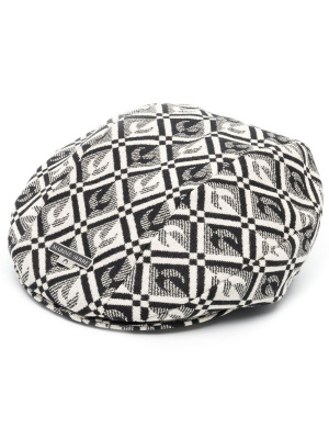 

Logo-jacquard beret, Marine Serre Logo-jacquard beret