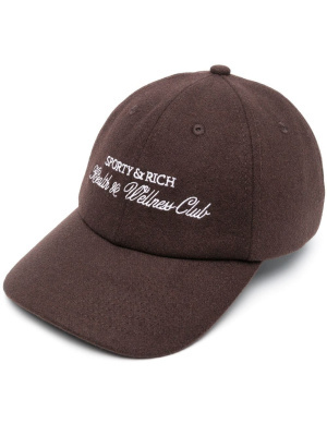 

Logo-embroidery wool cap, Sporty & Rich Logo-embroidery wool cap