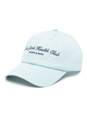 

Logo-embroidered cotton cap, Sporty & Rich Logo-embroidered cotton cap