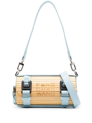 

Logo-print bamboo shoulder bag, Feng Chen Wang Logo-print bamboo shoulder bag