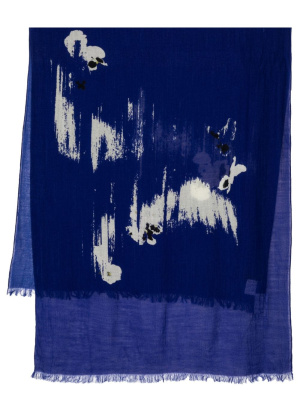

Blurred Pansy-print scarf, Y's Blurred Pansy-print scarf