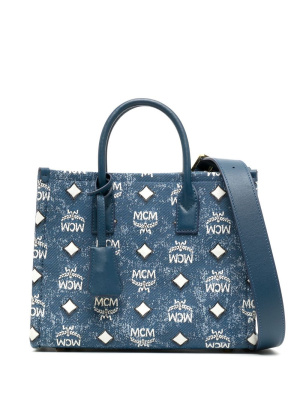 

Small Munchen denim tote bag, MCM Small Munchen denim tote bag