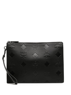 

Aren monogram leather clutch bag, MCM Aren monogram leather clutch bag