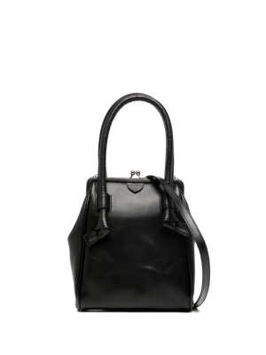 

Twist-lock leather tote, Y's Twist-lock leather tote