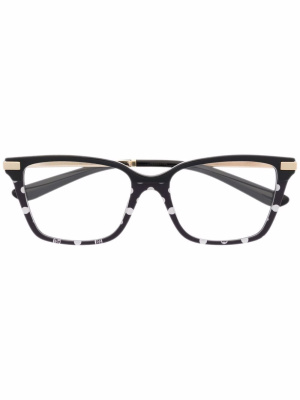 

DG3345 polka-dot rectangular glasses, Prada Eyewear DG3345 polka-dot rectangular glasses