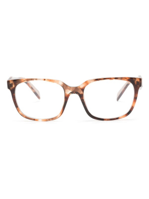 

Tortoiseshell-effect square-frame glasses, Prada Eyewear Tortoiseshell-effect square-frame glasses