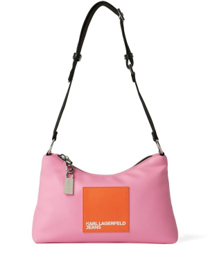 

Tech logo-patch shoulder bag, Karl Lagerfeld Jeans Tech logo-patch shoulder bag