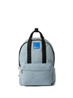 

Logo-patch denim backpack, Karl Lagerfeld Jeans Logo-patch denim backpack
