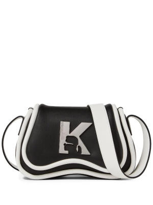 

Logo-plaque foldover crossbody bag, Karl Lagerfeld Jeans Logo-plaque foldover crossbody bag