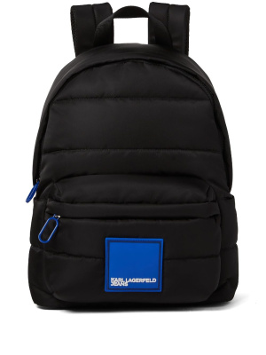 

Padded logo-patch backpack, Karl Lagerfeld Jeans Padded logo-patch backpack