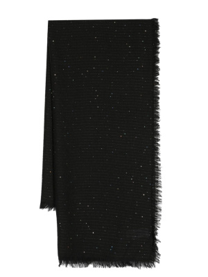 

Sequin-embellished ribbed scarf, Fabiana Filippi Sequin-embellished ribbed scarf