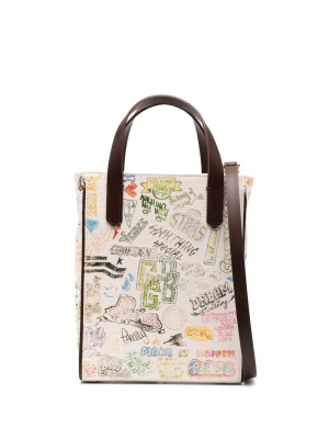 

Doodle-print cotton tote bag, Golden Goose Doodle-print cotton tote bag