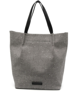 

Houndstooth-pattern embellished tote bag, Fabiana Filippi Houndstooth-pattern embellished tote bag