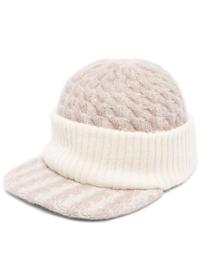 

Two-tone cable-knit cap, Fabiana Filippi Two-tone cable-knit cap