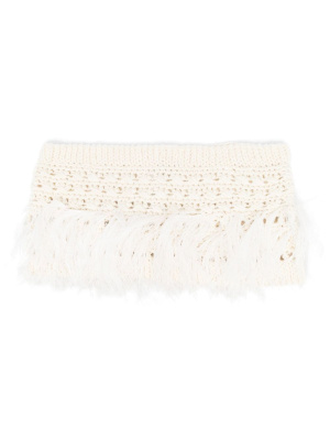 

Cable-knit feather scarf, Fabiana Filippi Cable-knit feather scarf