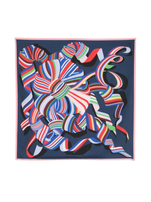 

Abstract-print silk scarf, Longchamp Abstract-print silk scarf