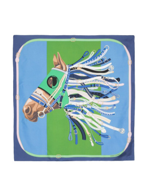 

Horse-print silk scarf, Longchamp Horse-print silk scarf