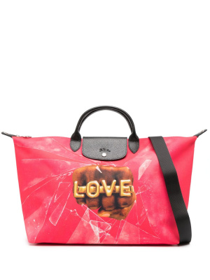 

X ToiletPaper travel tote bag, Longchamp X ToiletPaper travel tote bag