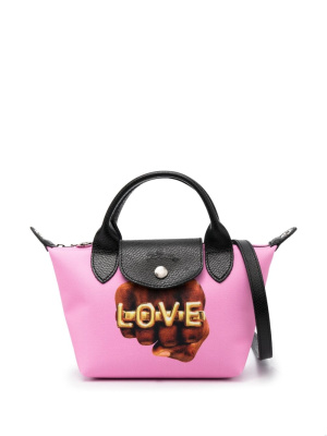 

X ToilerPaper printed tote bag, Longchamp X ToilerPaper printed tote bag
