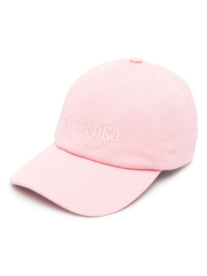 

Logo-embroidered cotton cap, Nanushka Logo-embroidered cotton cap